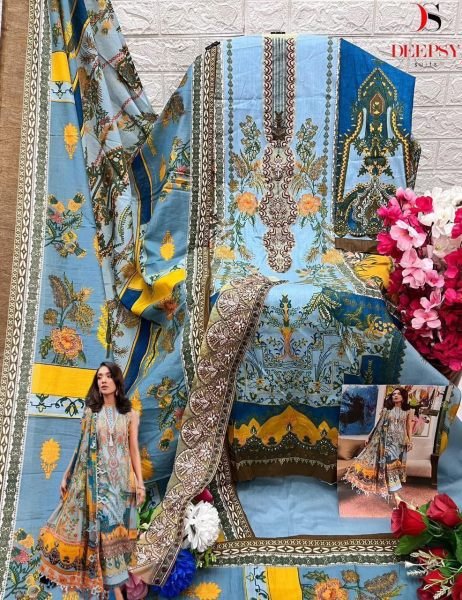 Deepsy Jade Bliss Lawn 24 Chiffon Dupatta Pakistani Suits Wholesale Rate Pakistani Suits Wholesale