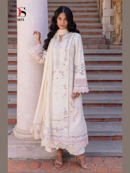 Deepsy Rangrasiya Pakistani Pure Cotton Salwar Suit with Self Embroidery   Designer Dupatta Wholesale Collection from Surat Salwar Kameez