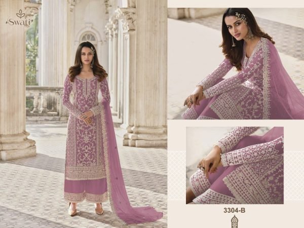 Delightful Purple Butterfly Net Embroidery Suit with Matching Bottom and Dupatta for Casual Wear  Embroidery Suits Wholesale