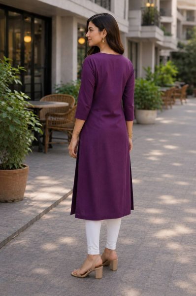 Delightful Ready to Wear Cotton Kurti with elegant embroidery work for Women Cotton Kurtis Wholesale