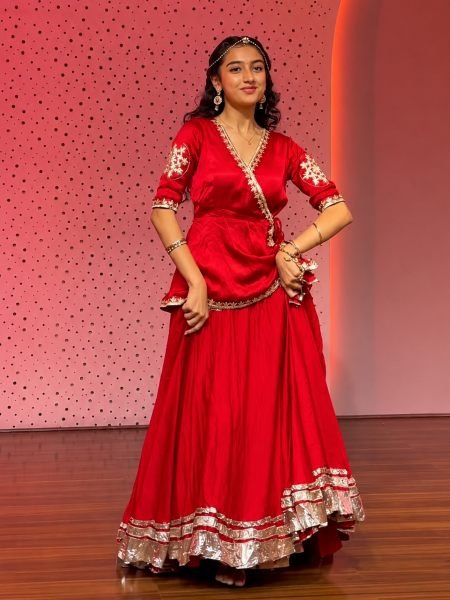 Delightful Red Crepe Silk Lehenga with 6 Meter Flair and Fully Stitched Blouse at Wholesale Rate Wholesale Lehengas Suppliers in Canada