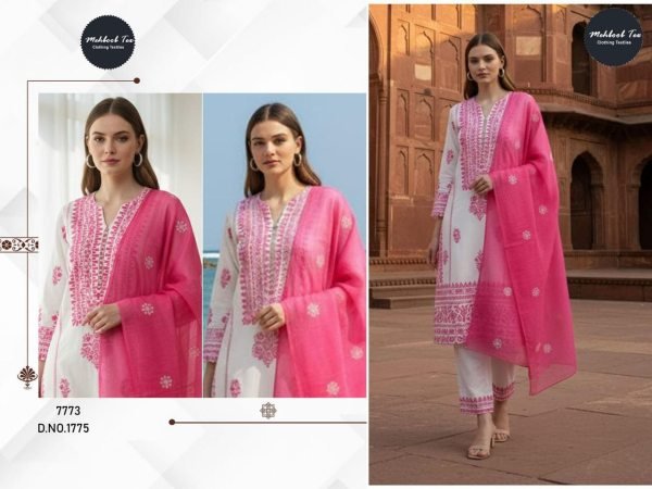 Design No 1755 Rayon Embroidered Unstitched Suit with Bottom and Dupatta from Mehboob Catalog  Embroidery Suits Wholesale
