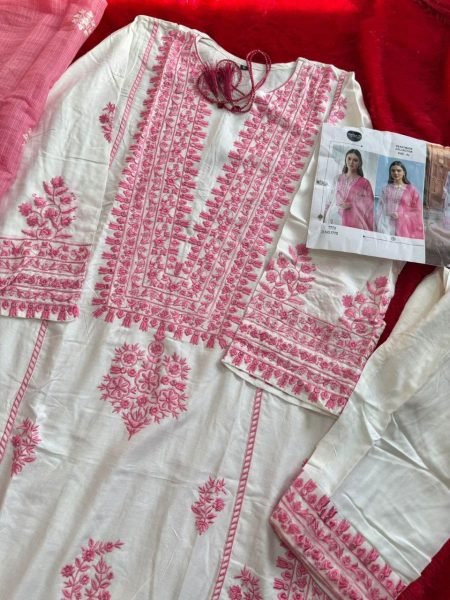 Design No 1755 Rayon Embroidered Unstitched Suit with Bottom and Dupatta from Mehboob Catalog  Embroidery Suits Wholesale