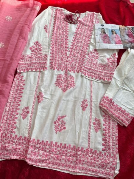 Design No 1755 Rayon Embroidered Unstitched Suit with Bottom and Dupatta from Mehboob Catalog  Embroidery Suits Wholesale