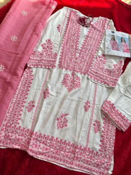 Design No 1755 Rayon Embroidered Unstitched Suit with Bottom and Dupatta from Mehboob Catalog  Embroidery Suits Wholesale