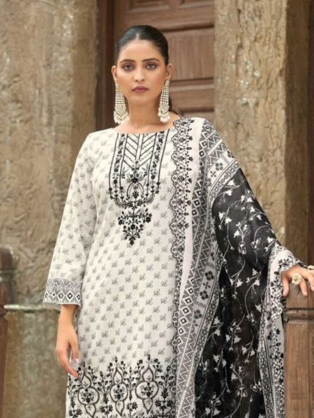 Designer Bin Saeed Lawn Vol 23 Original Pakistani Cotton Dress Material Salwar Kameez