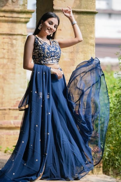 Designer blue lehenga choli for women indian wedding lehenga choli party wear Designer Lehenga Choli