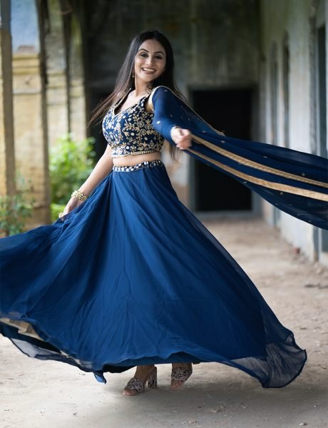 Designer blue lehenga choli for women indian wedding lehenga choli party wear Designer Lehenga Choli