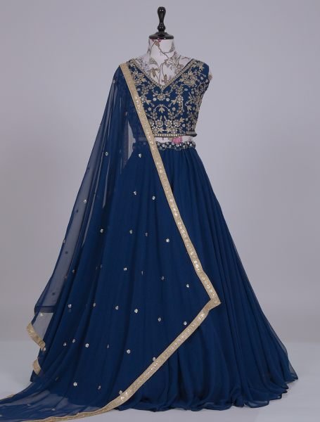 Designer blue lehenga choli for women indian wedding lehenga choli party wear Designer Lehenga Choli