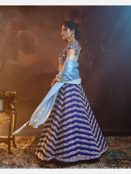 Designer Bollywood Style Chinon Silk  Lehenga With Beautiful Embroidery Work Designer Lehenga Choli