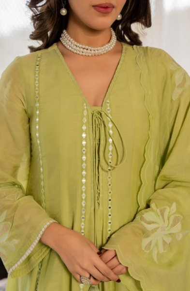 Designer Chanderi Kurti Set with Embroidery Work for Women office wear Embroidery Kurtis 