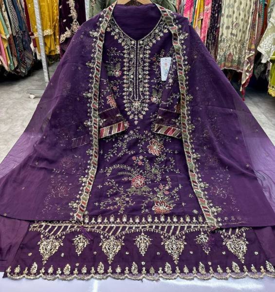 Designer Chiffon With Embroidery and hand work  Pakistani Suit Catalog Wholesalers Pakistani Suits Wholesale