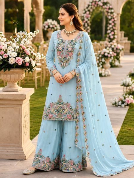 Designer Coding Embroidery Sharara Set for Women Ready To Wear Suit
