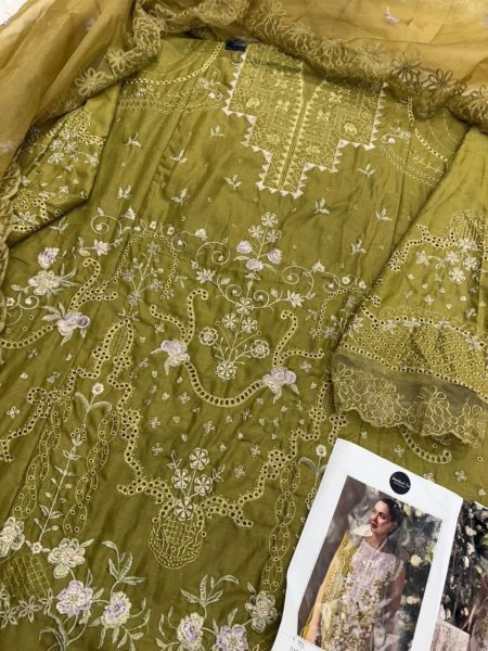 Designer Cotton Embroidery Suit with Kota Doriya Dupatta by Mehboob Tex Churidar Salwar Suits Wholesale