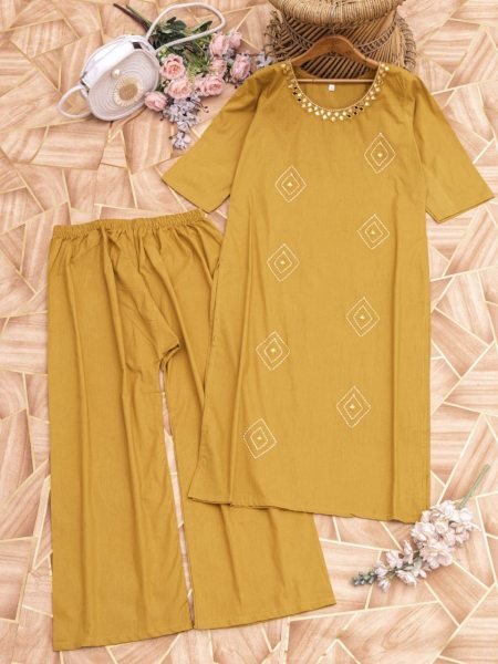 Designer Cotton Kurta Pant Set for Daily Wear Cotton Kurtis Wholesale