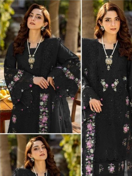 Designer Cotton Salwar Suit with Heavy Dupatta Embroidery Mehboob Tex 1675G Salwar Kameez
