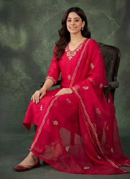 Designer Cotton Silk Kurta Pant Set with Organza Dupatta for Resellers and Retailers Embroidery Kurtis 
