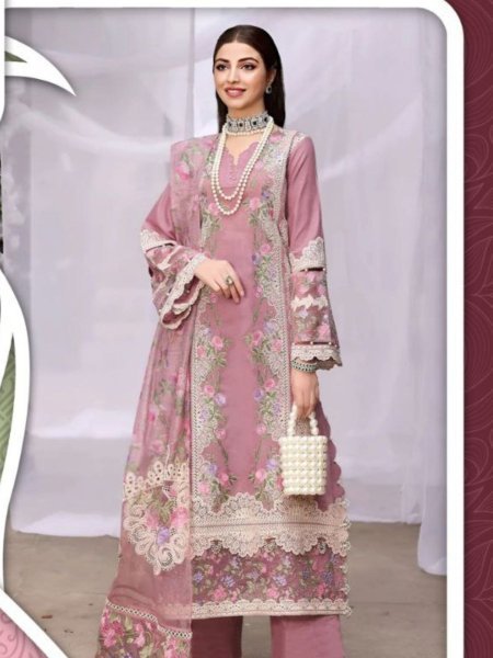 Designer Cotton Suit With Organza Dupatta Manufacturer Rate Salwar Kameez