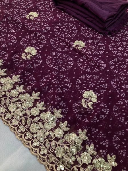 Designer Digital Print Georgette Saree with Mono Silk Blouse 4 Color Options Ready for Wholesale  Georgette Sarees Wholesale