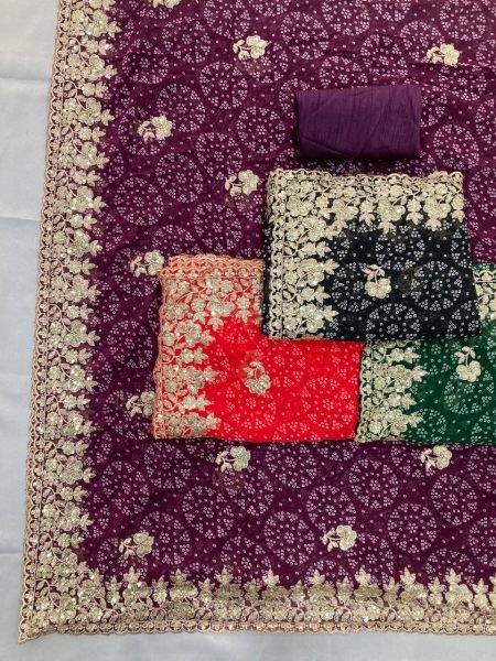 Designer Digital Print Georgette Saree with Mono Silk Blouse 4 Color Options Ready for Wholesale  Georgette Sarees Wholesale