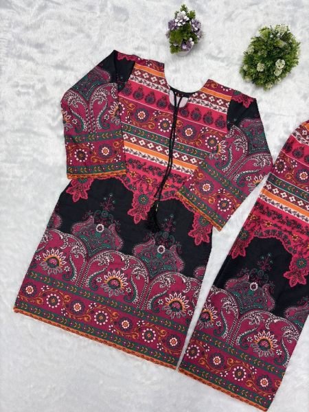  Designer Digital Print Rayon Cotton Co Ord Set with Ankle Length Pant CO ORD Sets