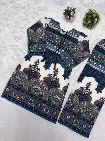  Designer Digital Print Rayon Cotton Co Ord Set with Ankle Length Pant CO ORD Sets