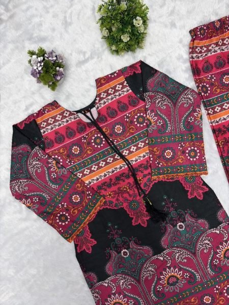  Designer Digital Print Rayon Cotton Co Ord Set with Ankle Length Pant CO ORD Sets