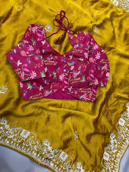 Designer Elephant Motif Saree in Rangoli Silk New Collection with Lace Piping Surat Supplier  Embroidery Sarees Wholesale