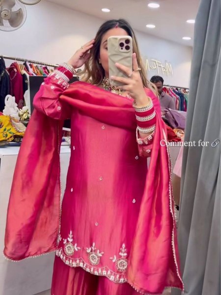 Designer Embroidered Palazzo Set with Dupatta Wholesale Rate for Exporters 