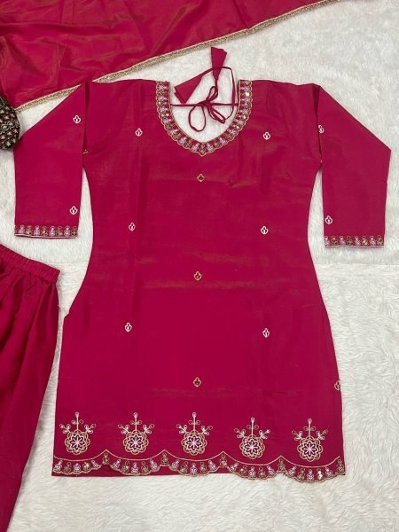 Designer Embroidered Palazzo Set with Dupatta Wholesale Rate for Exporters Ready To Wear Collection