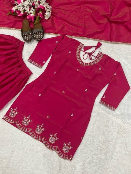 Designer Embroidered Palazzo Set with Dupatta Wholesale Rate for Exporters Ready To Wear Collection