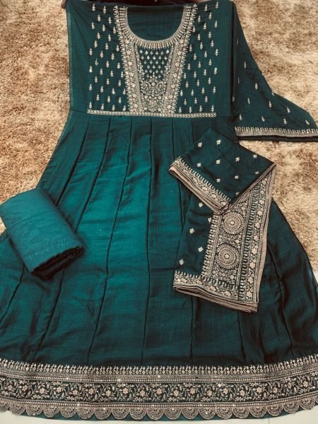 Designer Embroidered Premium Silk Anarkali Suit Best Price for Resellers  Anarakali Gown Wholesale