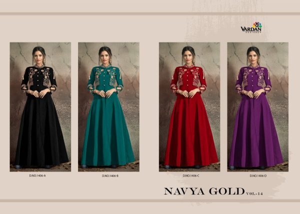 Designer Embroidered Taffeta Silk Party Wear Red Gown  Anarakali Gown Wholesale