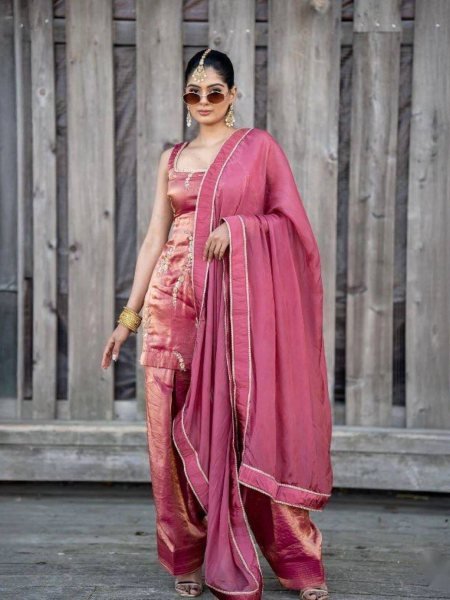 Designer Ethnic Patiala Set with Contrast Dupatta Perfect for Celebrations Ready To Wear Suit