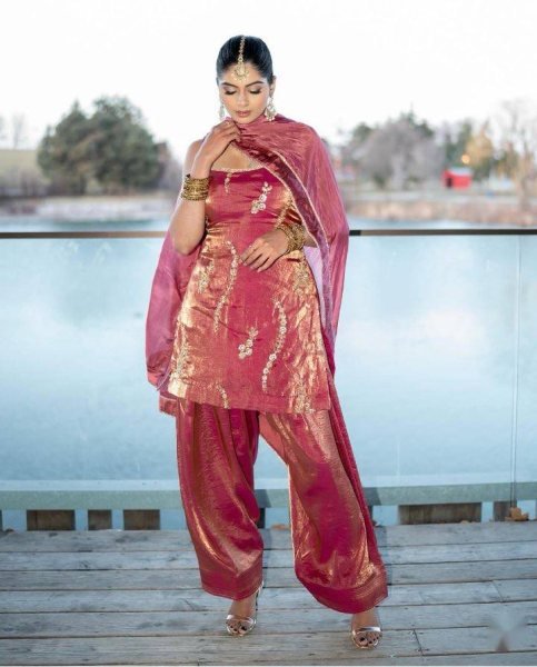 Designer Ethnic Patiala Set with Contrast Dupatta Perfect for Celebrations Ready To Wear Collection
