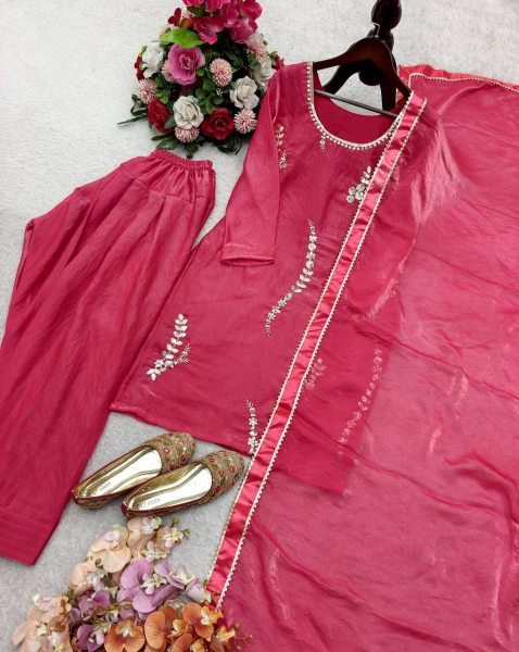 Designer Ethnic Patiala Set with Contrast Dupatta Perfect for Celebrations Ready To Wear Collection