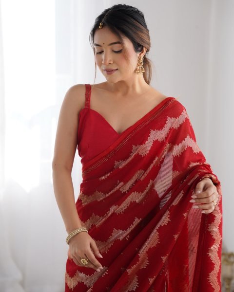 Designer Georgette Sequin Saree with Blouse Top Wholesale Collection for Online Shopping  Georgette Sarees Wholesale