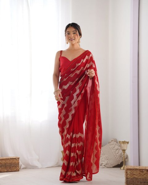 Designer Georgette Sequin Saree with Blouse Top Wholesale Collection for Online Shopping  Georgette Sarees Wholesale