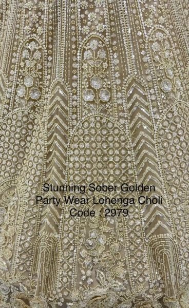 Designer Golden Soft Net Lehenga Choli with Handwork Embroidery for Bridal Wear Bridal Lehenga Choli