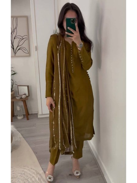 Designer Heavy Faux Georgette kurti With Dupatta And Bottom  3 Piece Kurti Set