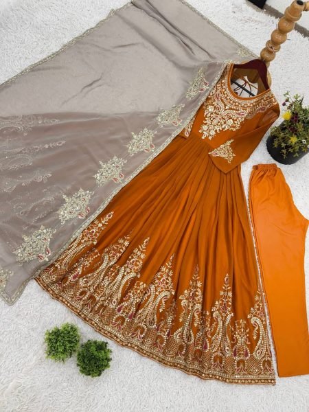 Designer Georgette Suit Set Ready to Ship with Dupatta  Set New Collection for Womens Wear at Wholesale Price Anarkali Kurtis 