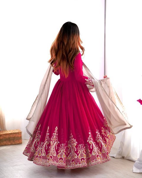 Designer Heavy Georgette Ready Made Suit with Dupatta Set Elegant Wedding Wear Look For Best Price Anarkali Kurtis 