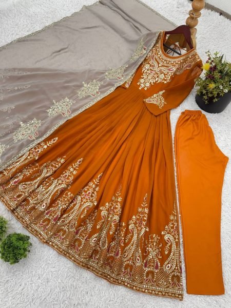 Designer Georgette Suit Set Ready to Ship with Dupatta  Set New Collection for Womens Wear at Wholesale Price Anarkali Kurtis 