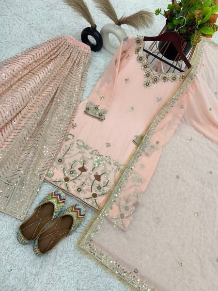 Designer Heavy Georgette Sequence Sharara Suits Ready To Wear Collection
