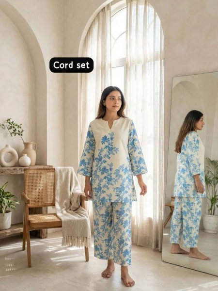 Designer Heavy Rayon Digital Print Cord Set for Women Kurtis