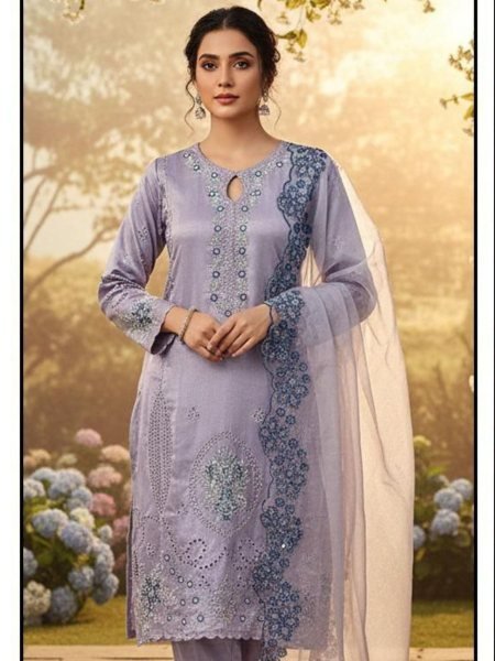 Designer HOOR TEX Cristal Viscose Pakistani Suit with Organza Dupatta Full Stitched Pakistani Suits Wholesale