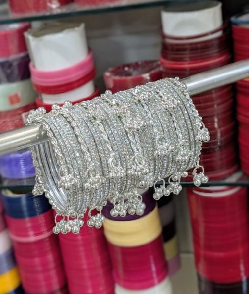 Designer Kashmiri Silver Bangles Set for Bridal Wear Fashion Accessories Wholesale