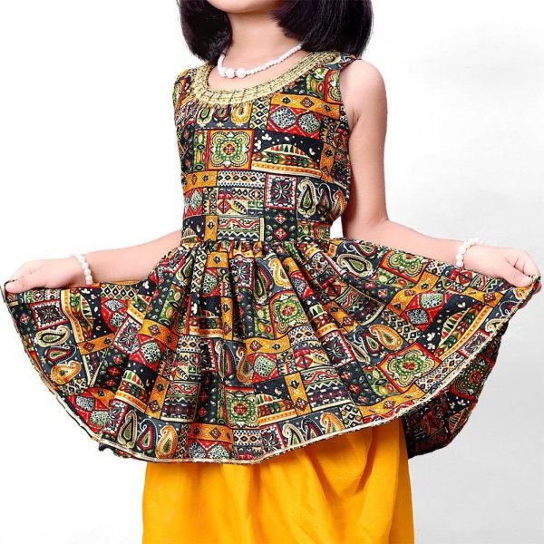 Designer Kids Kurta Dhoti Pant Set with Digital Print for Festive Wear Girls Wear