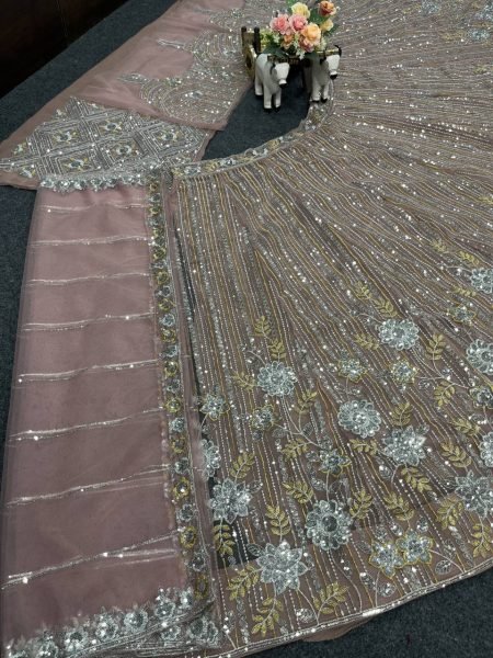 Designer Lehenga Choli for Weddings Garba Heavy Sequin Embroidery Work Best Price from Surat Supplier Designer Lehenga Choli