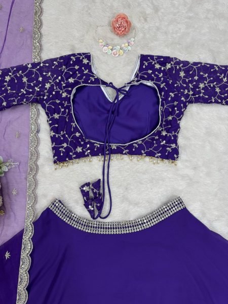 Designer Lehenga with Canvas Patta Heavy Embroidery with Butterfly Net Dupatta Designer Lehenga Choli